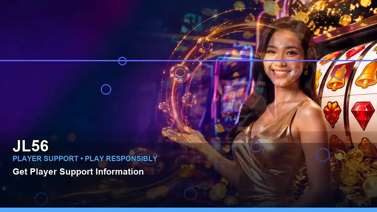 JL56 night online slot games featuring an adult Filipina casino host with a wide-action composition